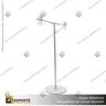 PORTA GRAFICA MINI T EXTENSIBLE MEDIDA AJUSTABLE 19.5*30 A 53 CMS CON PINZAS Y BASE REDONDA DE ABS, foto 6
