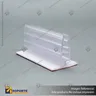 PORTA STOPPER FLEXIBLE CON ADHESIVO 75*38*38 MM ESPESOR GRAFICA 3-5 MM, foto 1