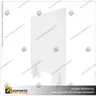 SEPARADOR DE MESON ACRILICO 4 MM 58*80 CMS VERTICAL SIN VENTANILLA CON ENSAMBLE ACRILICO, foto 1