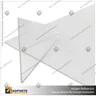 SET BASE SOPORTE ESCUADRA ACRILICO 6 MM 16*16 CMS PARA ENSAMBLE (2 UNIDS) PARA SEPARADOR DE MESON, foto 3