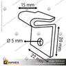 SOPORTE CLIP PARA TECHO TIPO L 15*20 MM, foto 3