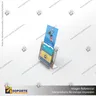 PORTA FOLLETO EN PORTA GRAFICA ACRILICO A6 (10.5*14.8 CMS) FORMATO L HORIZONTAL 1.5 MM, foto 1