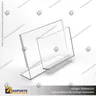 PORTA FOLLETO EN PORTA GRAFICA ACRILICO A6 (10.5*14.8 CMS) FORMATO L HORIZONTAL 1.5 MM, foto 2