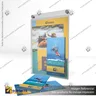 PORTA GRAFICA ACRILICO CON PORTA FOLLETO A4 (21*29.7 CMS) MURO VERTICAL 2 MM + SET EMBELLECEDOR, foto 6