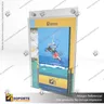 PORTA GRAFICA ACRILICO CON PORTA FOLLETO A5 (14.8*21 CMS) MURO VERTICAL 2 MM + SET EMBELLECEDOR, foto 4