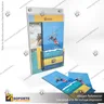 PORTA GRAFICA ACRILICO CON PORTA FOLLETO A5 (14.8*21 CMS) MURO VERTICAL 2 MM + SET EMBELLECEDOR, foto 5