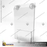PORTA GRAFICA ACRILICO CON PORTA FOLLETO A5 (14.8*21 CMS) MURO VERTICAL 2 MM + VENTOSAS, foto 2