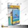 PORTA GRAFICA ACRILICO CON PORTA FOLLETO A5 (14.8*21 CMS) MURO VERTICAL 2 MM + VENTOSAS, foto 3
