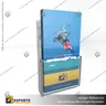 PORTA GRAFICA ACRILICO CON PORTA FOLLETO A6 (10.5*14.8 CMS) MURO VERTICAL 2 MM + VENTOSAS, foto 1