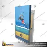 PORTA GRAFICA ACRILICO CON PORTA FOLLETO A6 (10.5*14.8 CMS) MURO VERTICAL 2 MM + VENTOSAS, foto 2