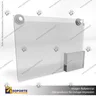 PORTA GRAFICA ACRILICO CON PORTA FOLLETO A4 (21*29.7 CMS) MURO HORIZONTAL 2 MM + VENTOSAS, foto 6
