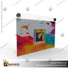 PORTA GRAFICA ACRILICO A5 (14.8*21 CMS) FORMATO MURO HORIZONTAL 1.5 MM + SET EMBELLECEDORES, foto 5