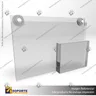 PORTA GRAFICA ACRILICO CON PORTA FOLLETO A5 (14.8*21 CMS) MURO HORIZONTAL 2 MM + VENTOSAS, photo 1
