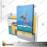 PORTA GRAFICA ACRILICO CON PORTA FOLLETO A5 (14.8*21 CMS) MURO HORIZONTAL 2 MM + VENTOSAS, photo 4