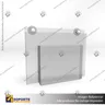 PORTA GRAFICA ACRILICO CON PORTA FOLLETO A6 (10.5*14.8 CMS) MURO HORIZONTAL 2 MM + VENTOSAS, foto 4