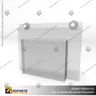 PORTA GRAFICA ACRILICO CON PORTA FOLLETO A6 (10.5*14.8 CMS) MURO HORIZONTAL 2 MM + VENTOSAS, foto 5