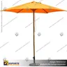 QUITASOL SOMBRILLA DE MADERA DE 3.6 MTS LONA COLOR NARANJA, foto 1