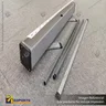 PORTA PENDON ROLLER EURO BASE COLOR ALUMINIO 80*200 CMS (C12), foto 3