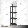 EXHIBIDOR MODULAR PARA PRODUCTOS 40*60 CMS PAYLOADER SISTEMA ENSAMBLE BANDEJA NEGRA, foto 4