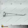 GANCHERA METALICA CROMADA SIMPLE PARA BARRA, foto 2