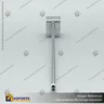 GANCHERA METALICA CROMADA SIMPLE PARA BARRA, foto 3