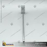 GANCHERA METALICA CROMADA SIMPLE PARA BARRA, foto 5