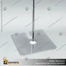 SOPORTE T METAL CON PINZAS ACRILICAS, foto 3