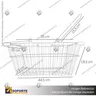CANASTO METAL CON MANILLAS PARA COMPRAS 22L, foto 2