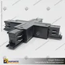 CONECTOR RIEL ENERGIZADO TRIFASICO TIPO X NEGRO, foto 2