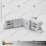 CONECTOR RIEL ENERGIZADO TRIFASICO TIPO X BLANCO, foto 2