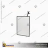 PANEL MENU SLIM BOX COLGANTE NEGRO CON BRAZO TELESCOPICO (400X600), foto 3