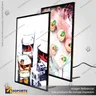 PANEL MENU SLIM BOX 1 CARA A3 CON PINES (312X427) COLOR PLATEADO, foto 1
