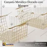 CANASTO GRANDE CON MANILLA DORADO, foto 4