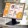 PANEL MENU SLIM BOX 1 CARA A2 CON PEDESTAL (435X600) COLOR NEGRO, foto 7