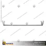 MAGNA BARRA DE CARGA OVAL EJE 640 MM RETORNO 7 CM CROMADO, photo 4
